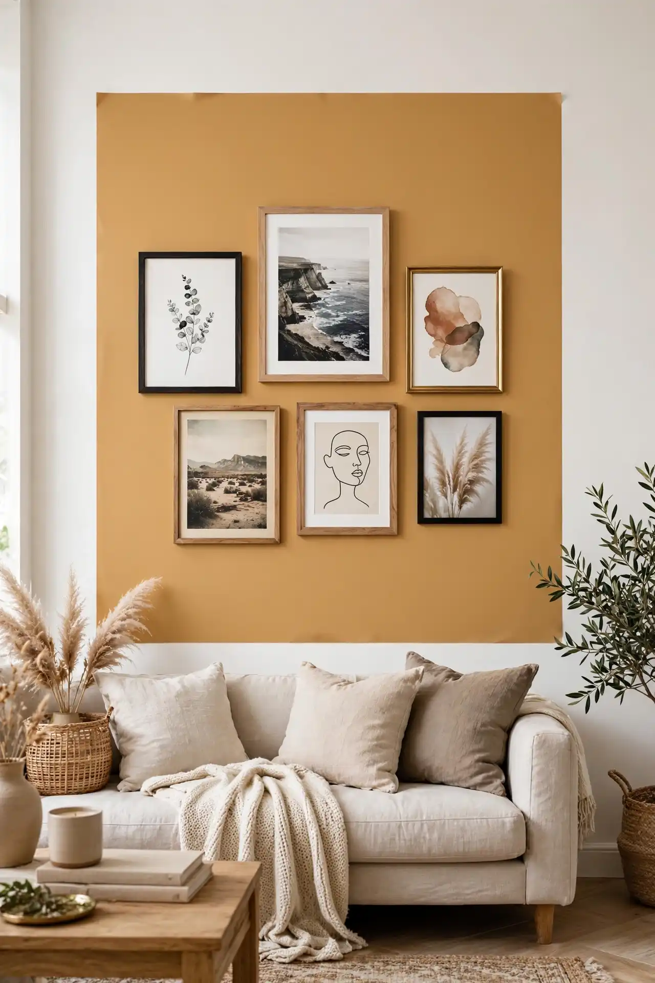 14. Use Peel-and-Stick Decals to Back a Renter-Friendly Gallery Wall