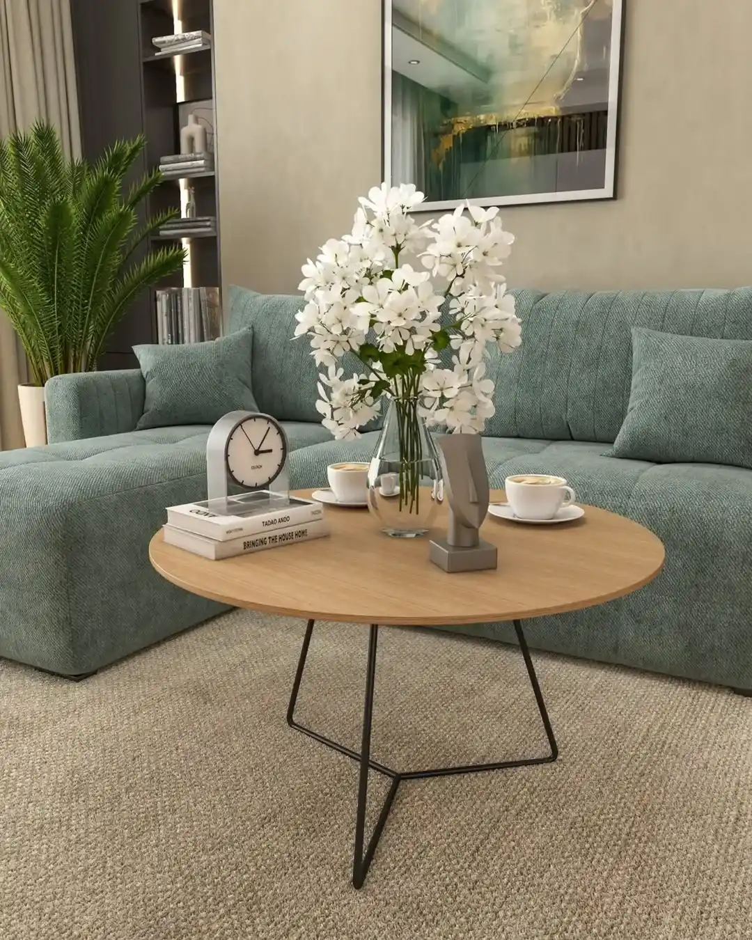15 Small Living Room Decor Ideas That Feel Luxurious on a Budget 11 10. Brighten a Small Living Room With Fresh Flowers in a Glass Vase