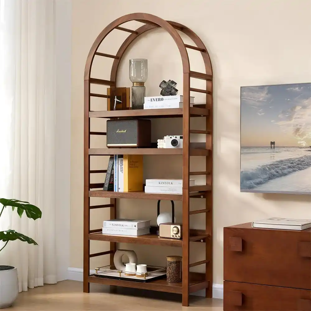 How to Style a Bookshelf Like an Interior Designer 4 How to Mix the Vertical and Horizontal