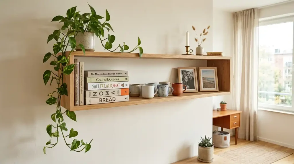 How to Make Your Rental Feel Like Home (Without Losing Your Deposit) 3 The Personal Touches (Plants & Shelving)