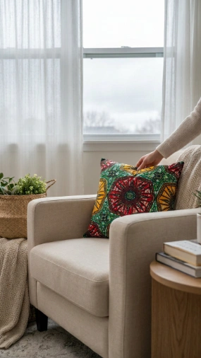 6. Introduce pattern through textiles, not furniture
