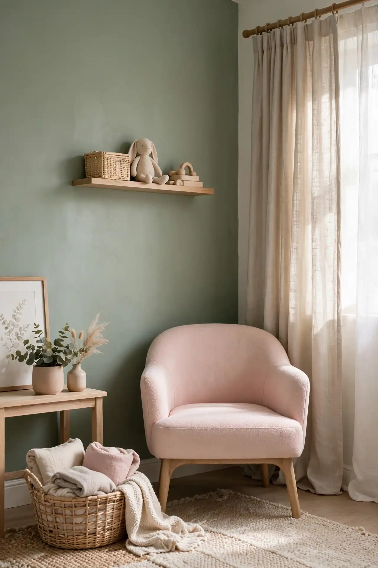 14 Afrocentric Color Palette Ideas for Every Room in Your Home 10 A Nursery Palette That Softens Sage, Sand, and Blush