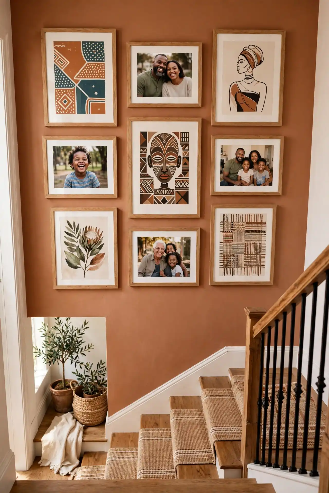 African art gallery wall