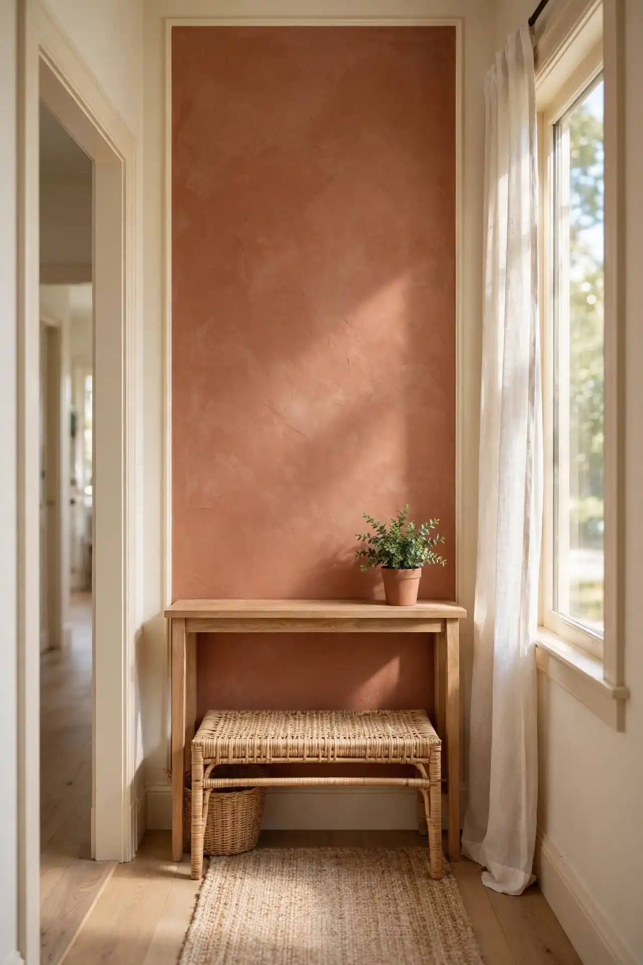 14 Afrocentric Color Palette Ideas for Every Room in Your Home 7 An Entryway Palette That Says Welcome with Terracotta and Cream