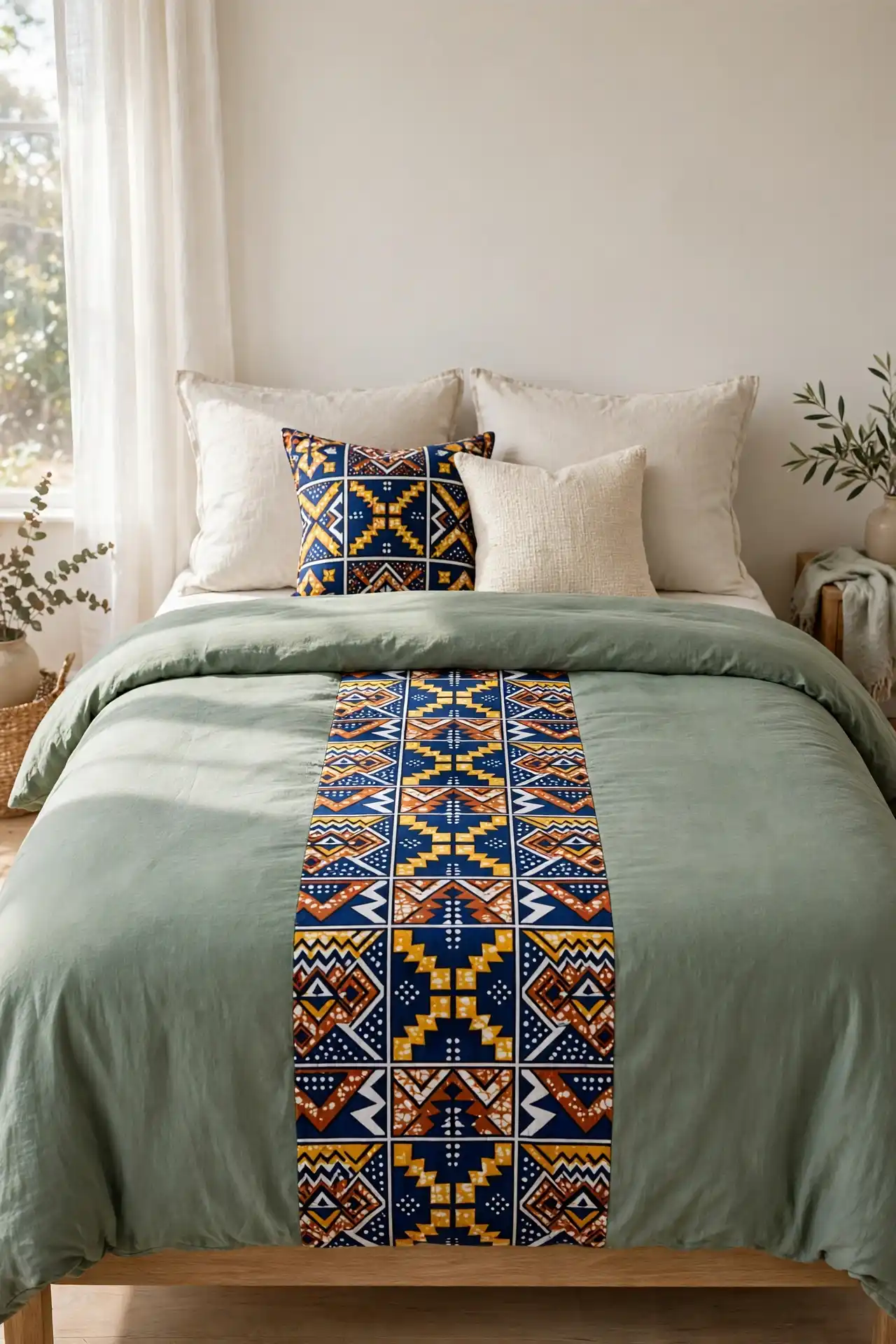 14 Afrocentric Bedroom Ideas Built for Men 10 Ankara panel bedding