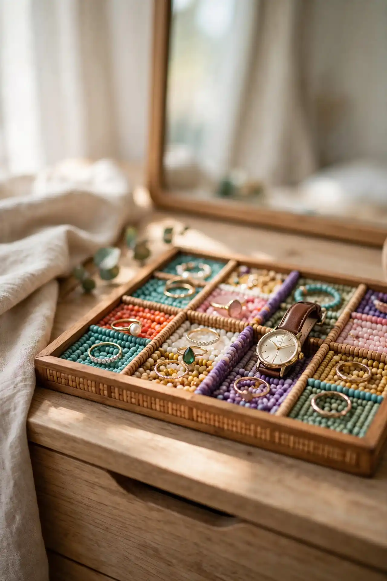Beaded Jewelry Tray