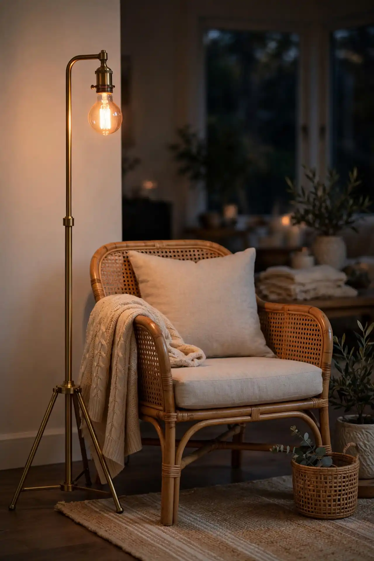 24 Afro Boho Living Room Ideas You Need to Try 14 Brass Lighting