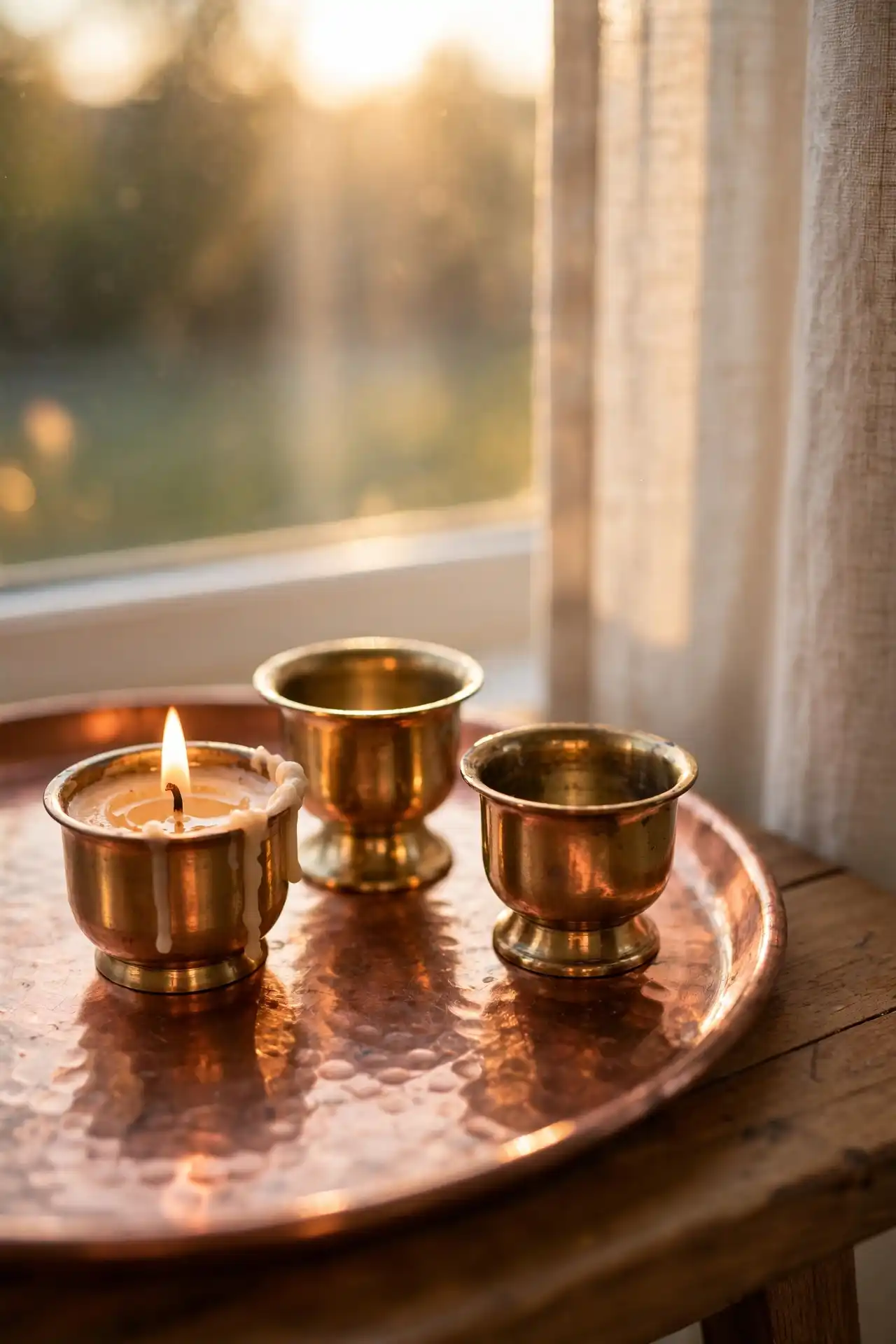 Brass and Copper Light Accents