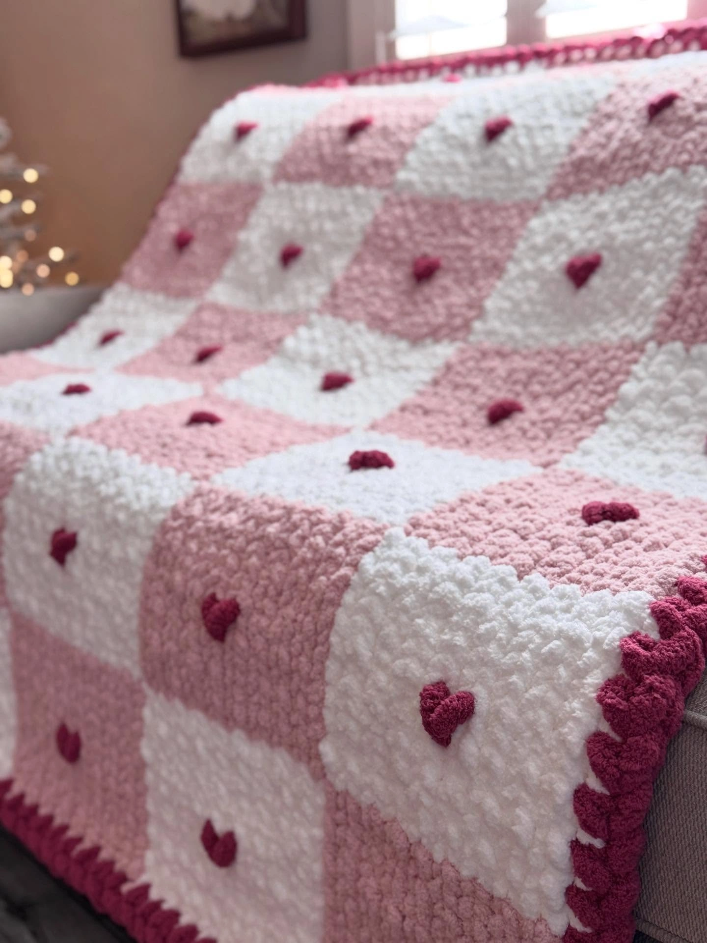 Chunky knit blanket