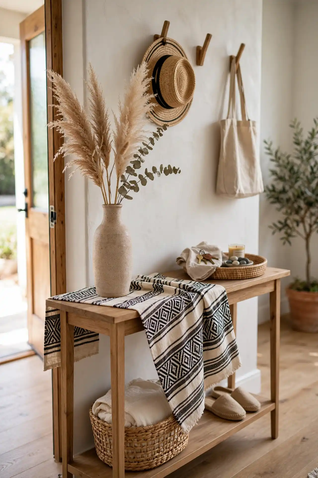 18 Mudcloth Decor Ideas for Every Room in the House 14 Console table runner