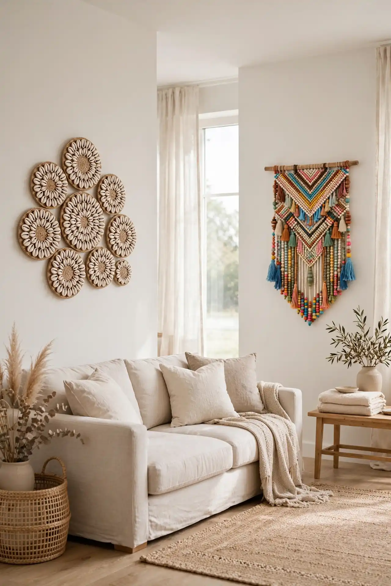 Cowrie Shell Art vs Beaded Hangings
