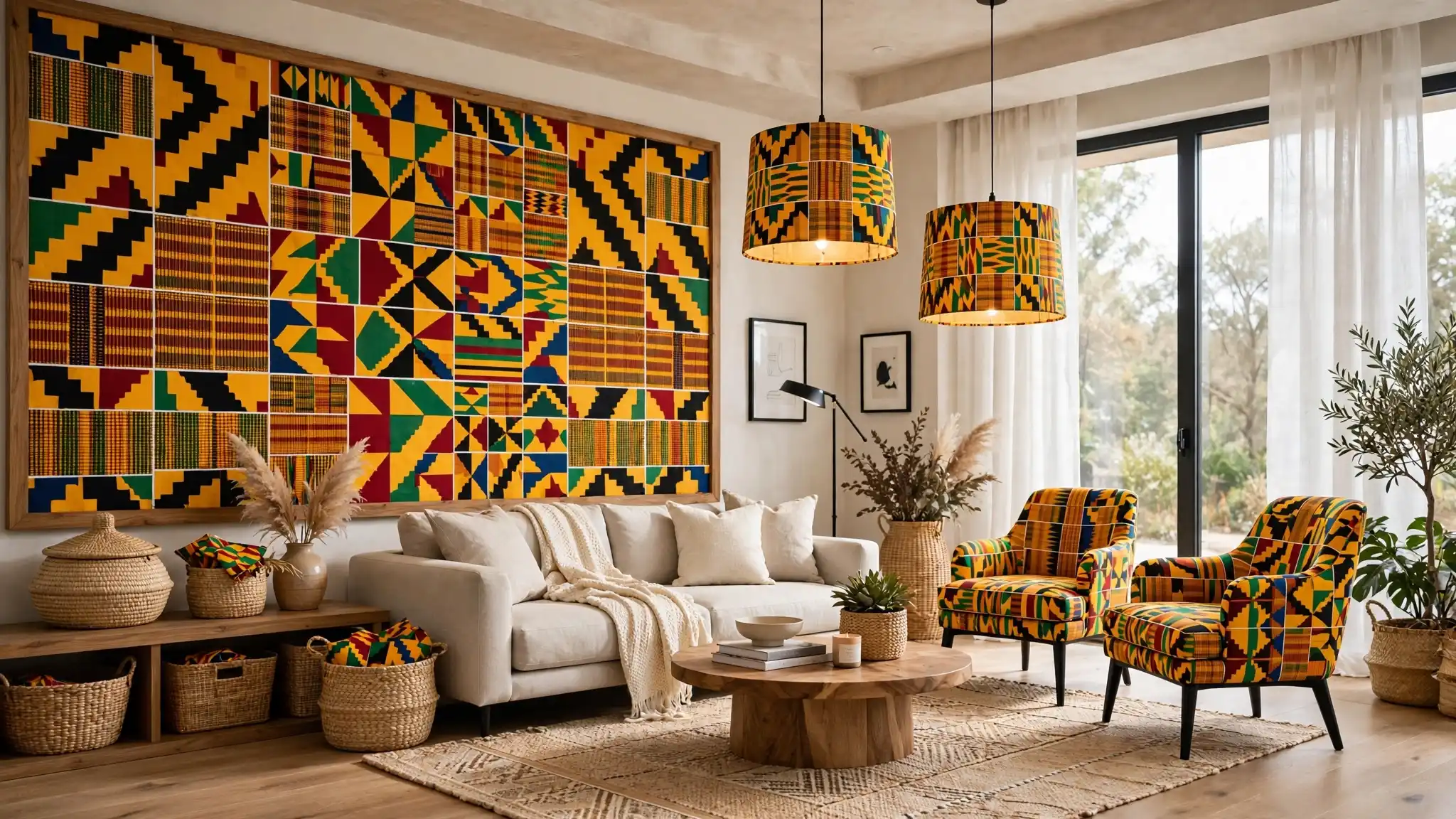 Kente Print Decor Ideas Beyond Just a Throw Pillow