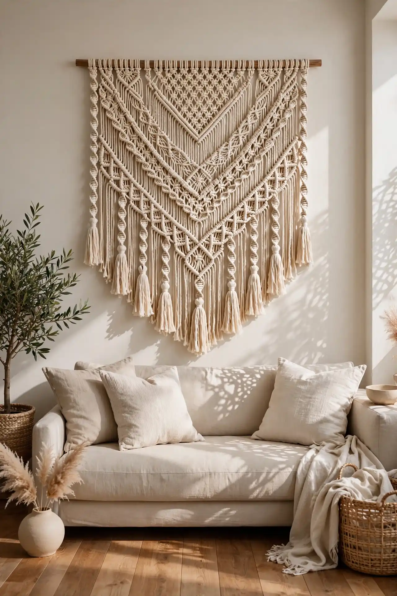 24 Afro Boho Living Room Ideas You Need to Try 9 Macrame Wall Hanging