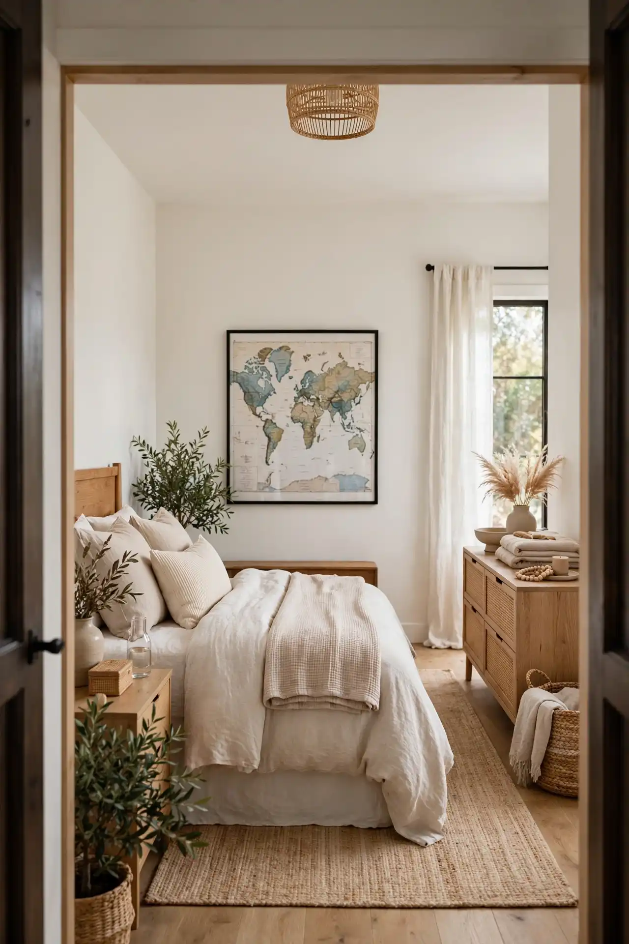 14 Afrocentric Bedroom Ideas Built for Men 12 Map or ancestral print facing the door