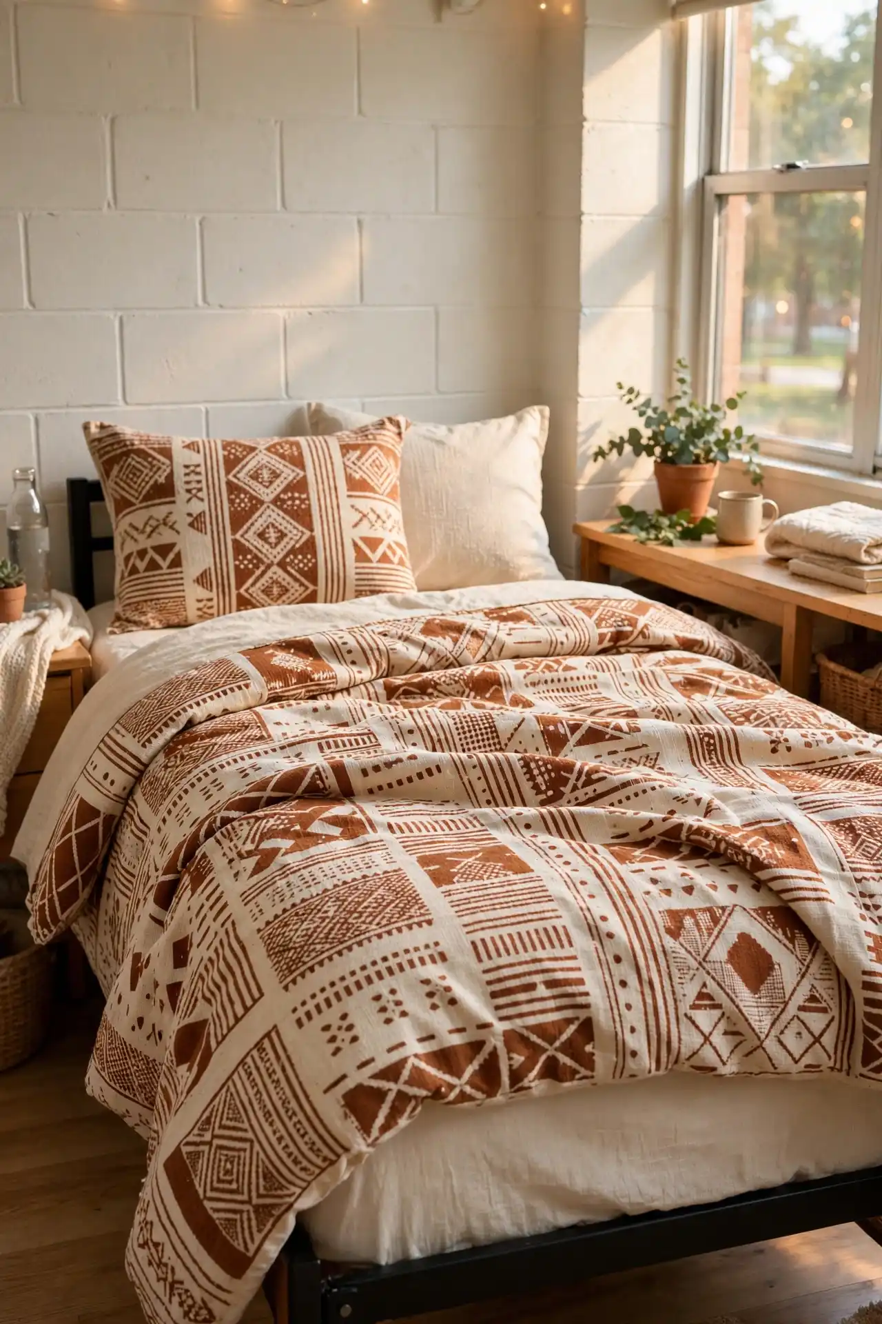 16 Afrocentric Back-to-School Dorm Decor Ideas for Move-In Day 2 Mudcloth Comforter Set