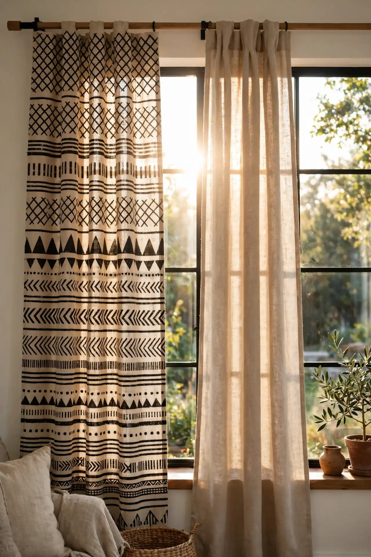 Mudcloth Curtain Panel