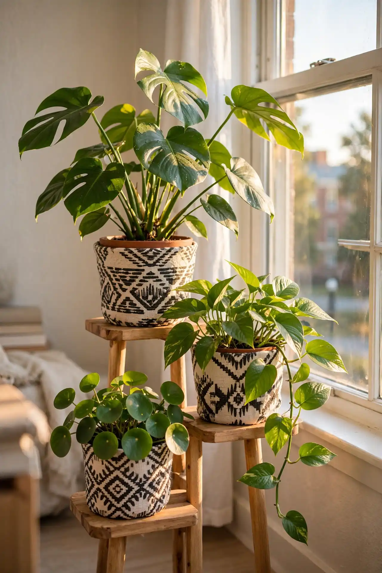 16 Afrocentric Back-to-School Dorm Decor Ideas for Move-In Day 15 Mudacloth-Wrapped Plant Pots