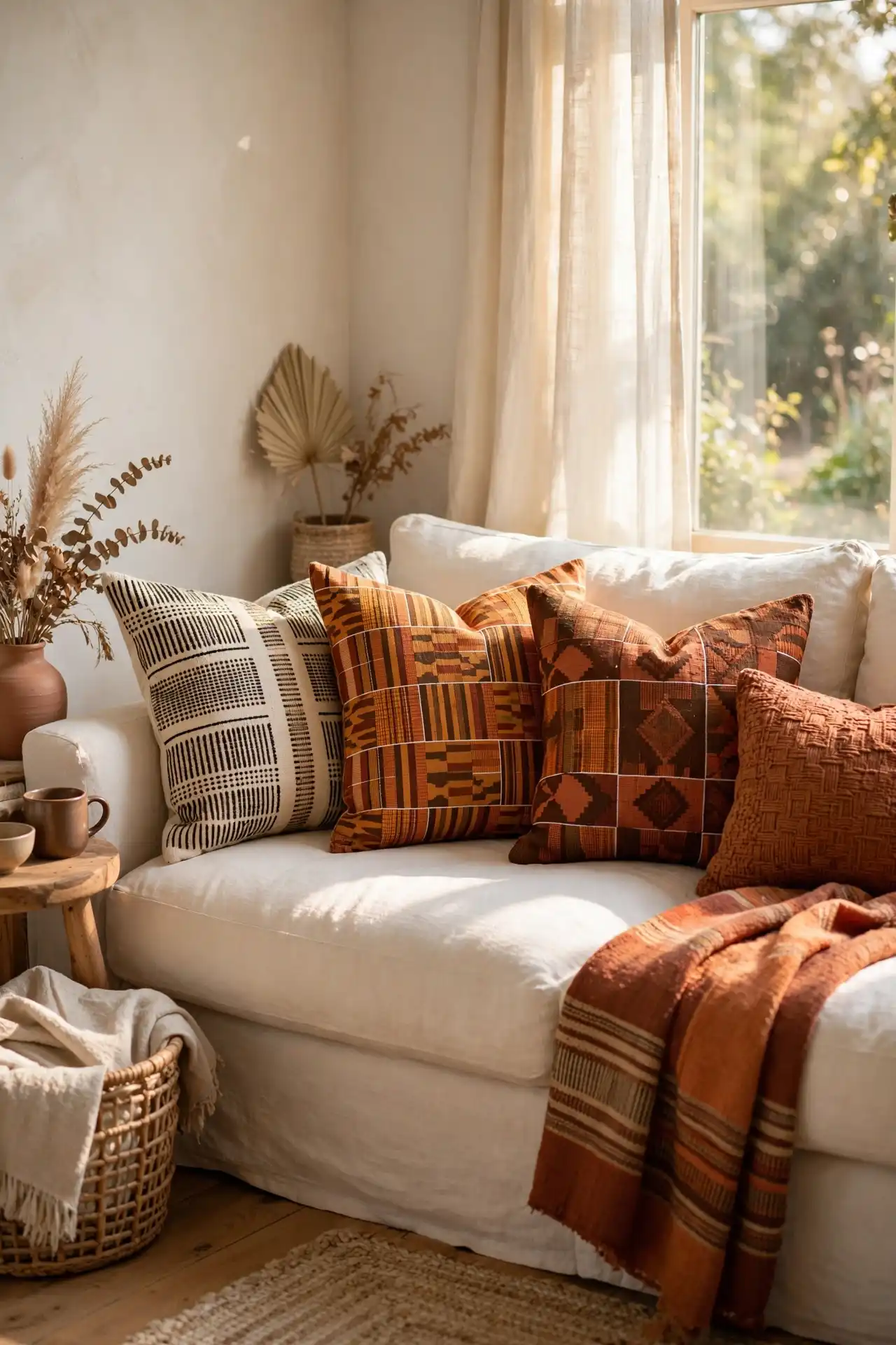 Mudcloth and Kente Throw Pillows