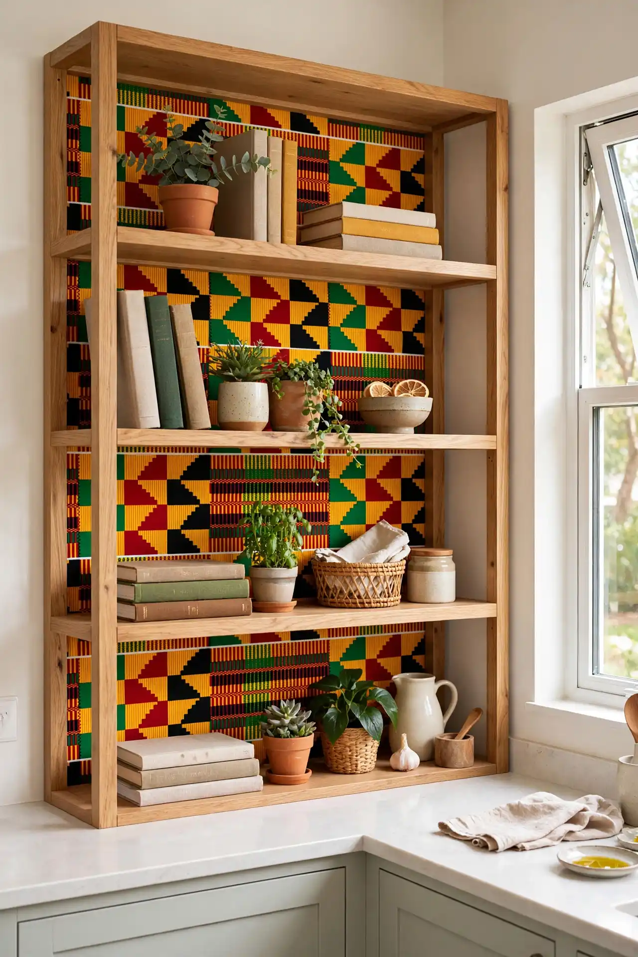 Open shelf backing