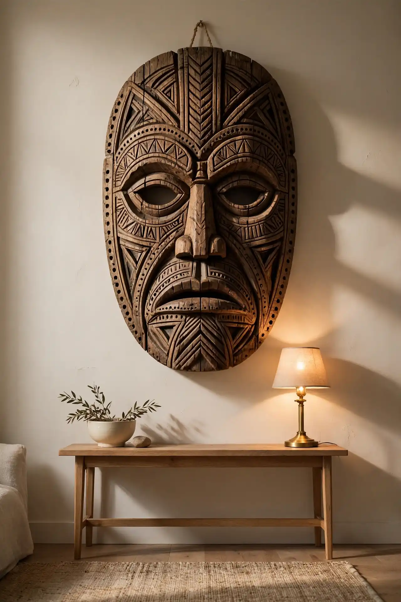 Oversized Carved Mask