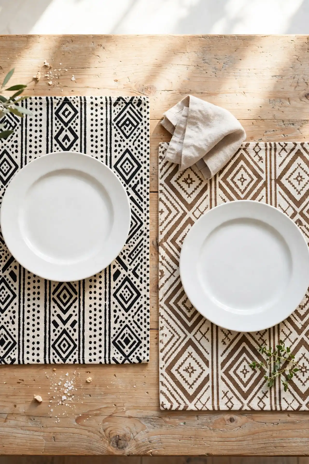 18 Mudcloth Decor Ideas for Every Room in the House 11 Placemats