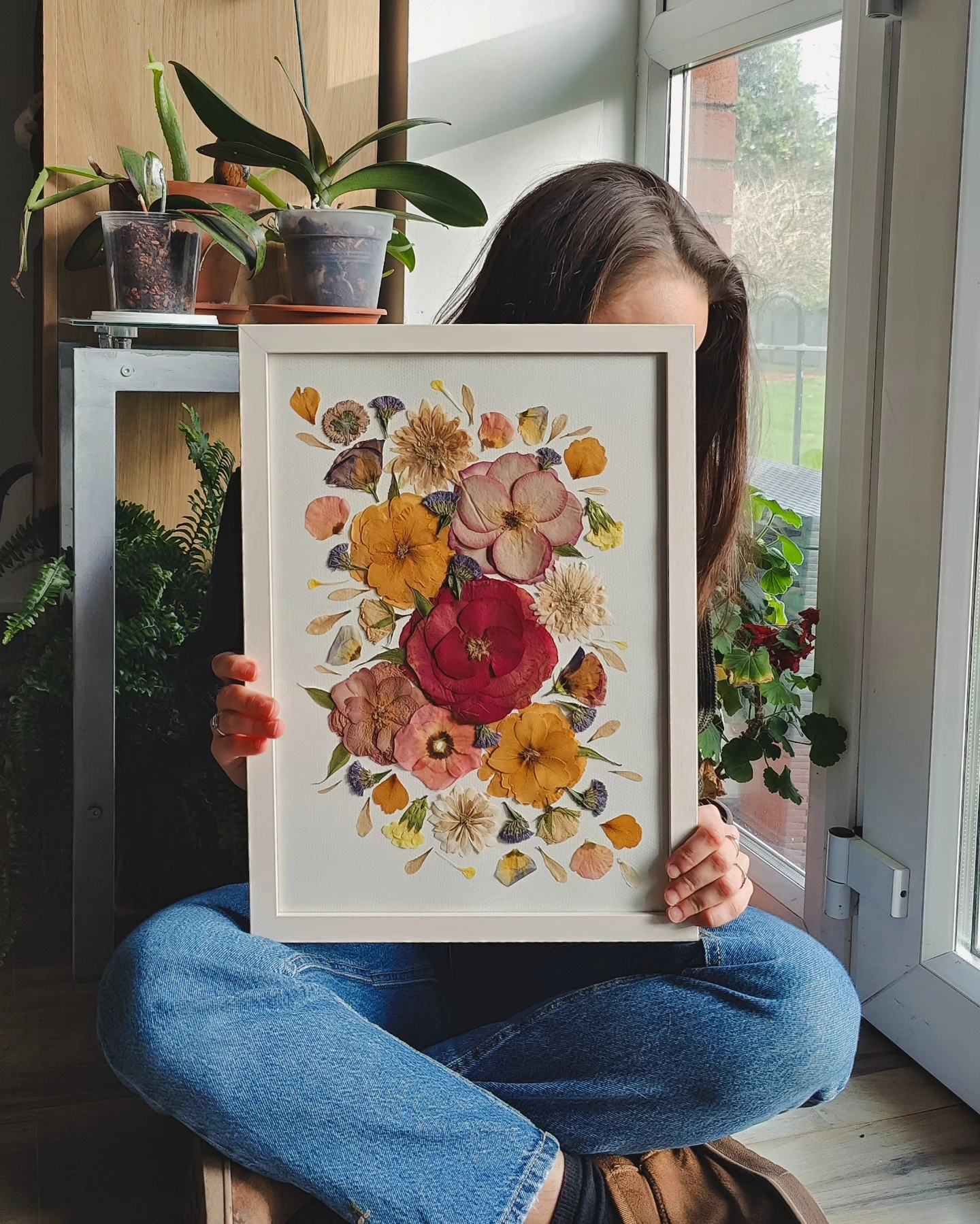 Pressed flower art