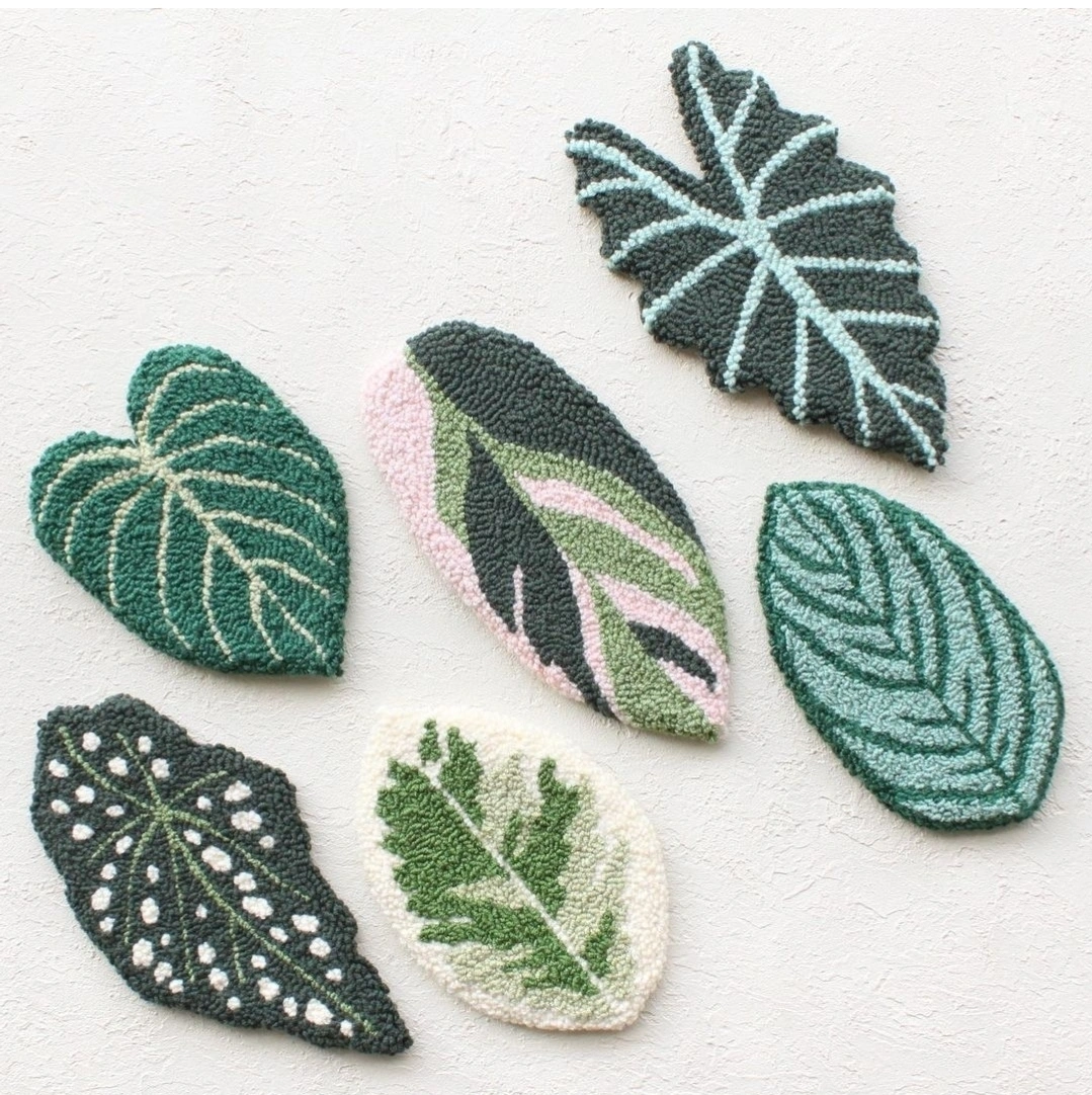 12 Quick Punch Needle Patterns for Beginner 6 Punch needle leaf