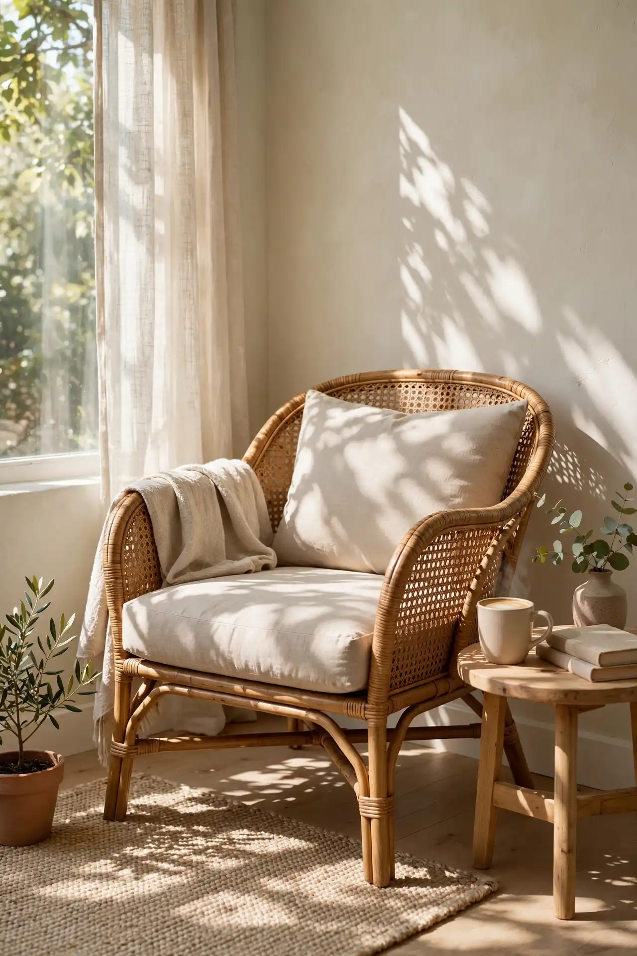 Rattan accent chair