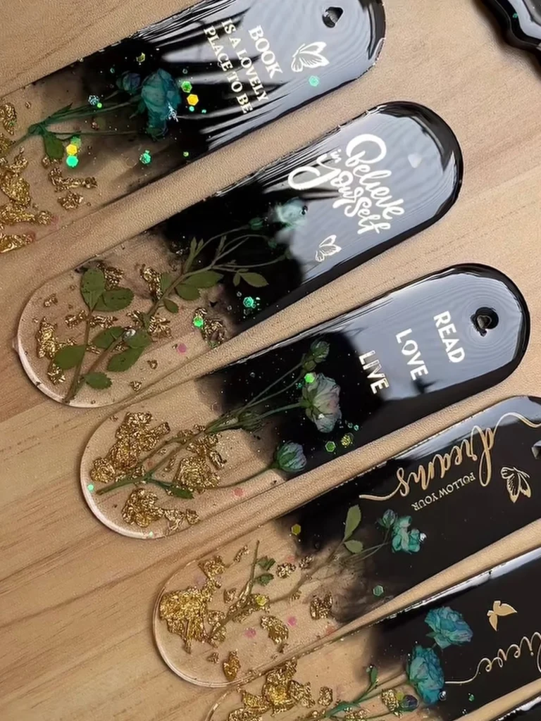 Resin bookmarks