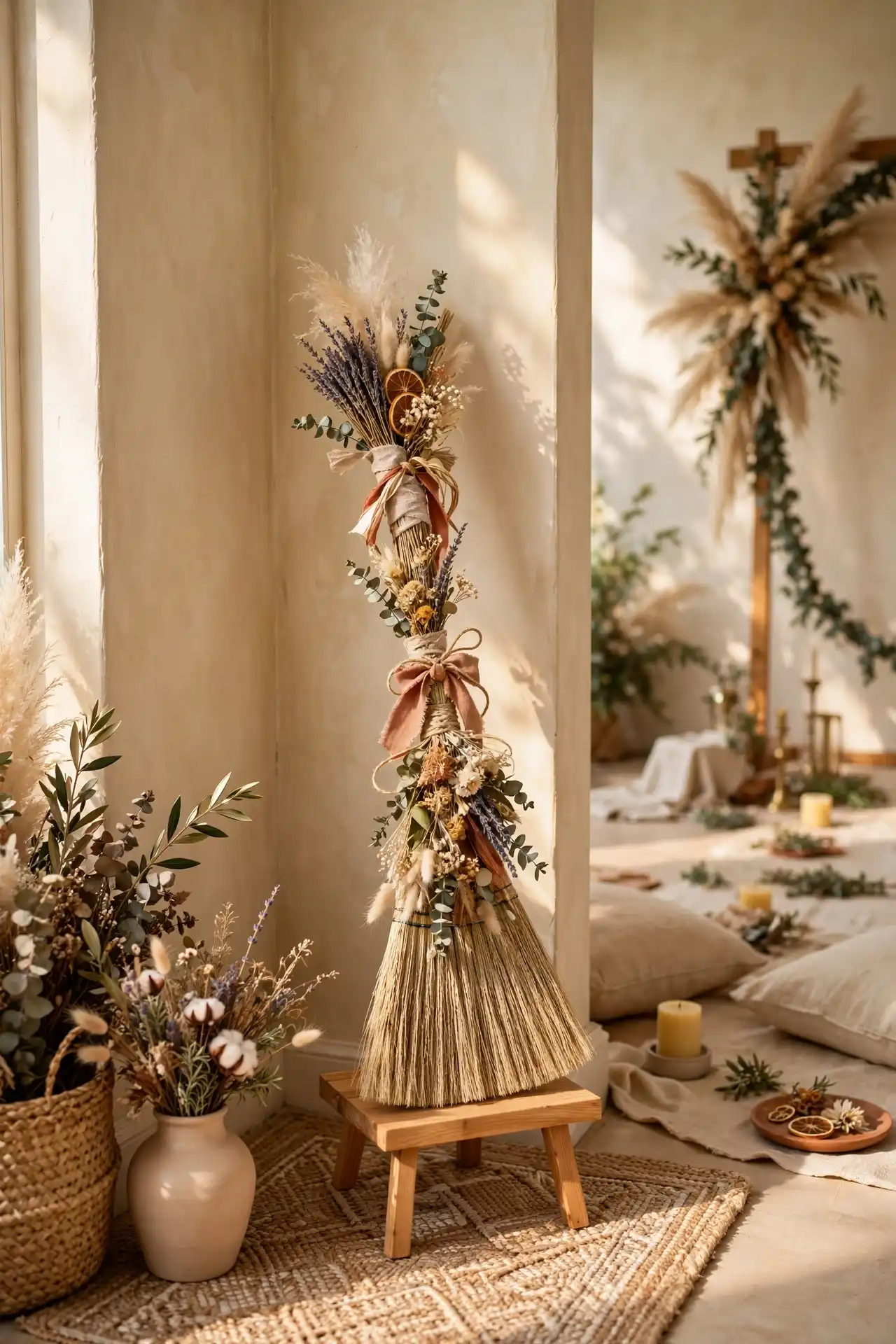 20 Afrocentric Wedding Decor Ideas for a Celebration Rooted in Heritage 13 Set Up a Jumping Broom Display Corner
