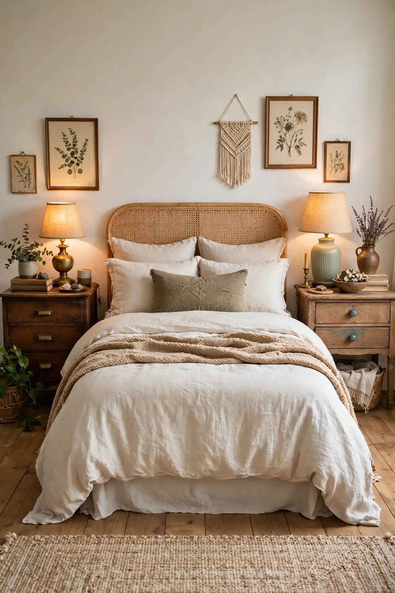 12 Dark Moody Afrocentric Bedroom Ideas for a Bold Aesthetic 11 Skip Matching Nightstands for Two Different Vintage Pieces