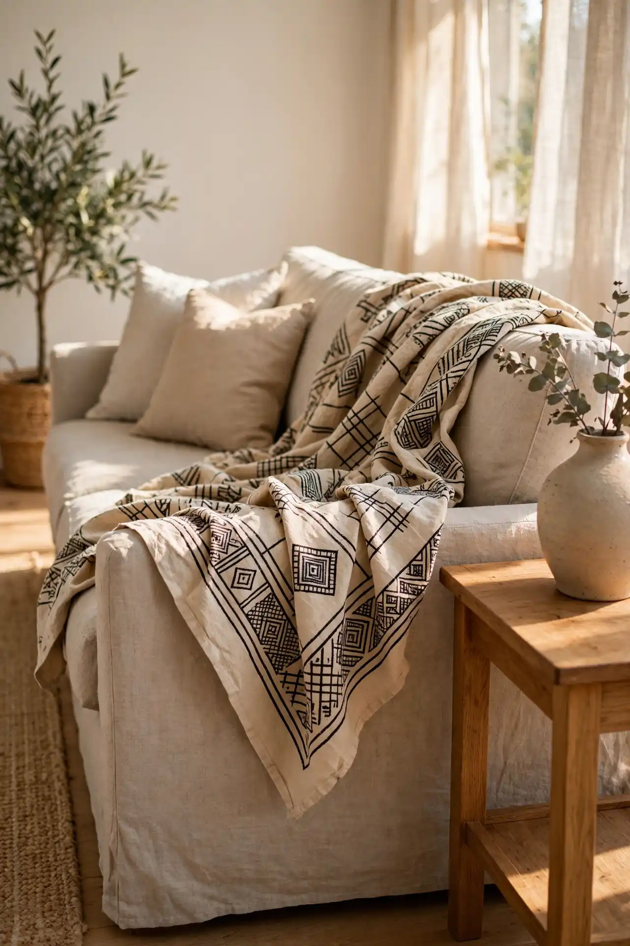 18 Mudcloth Decor Ideas for Every Room in the House 2 Sofa throw