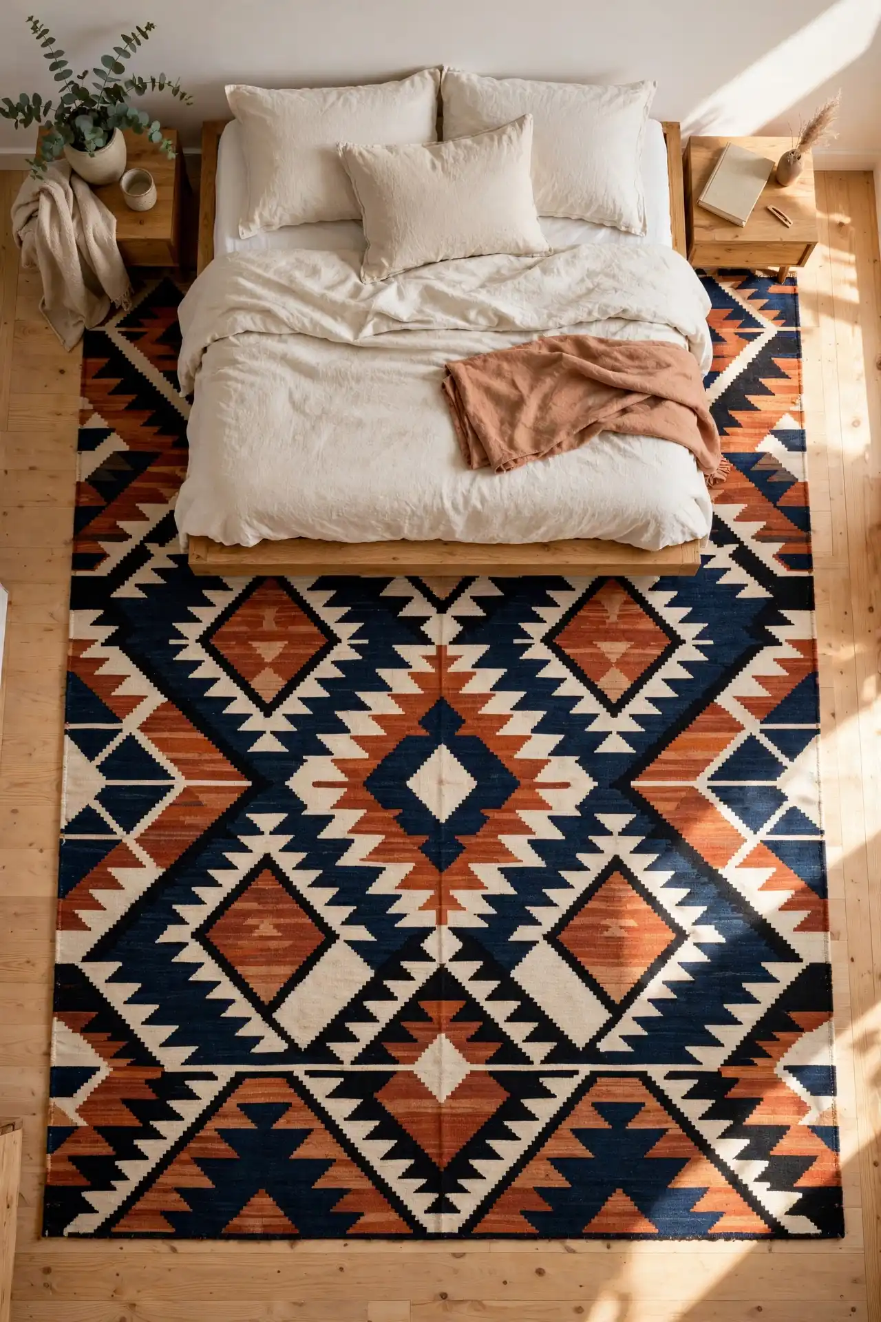 16 Small Afrocentric Bedroom Ideas That Don't Feel Overwhelming 8 Statement rug