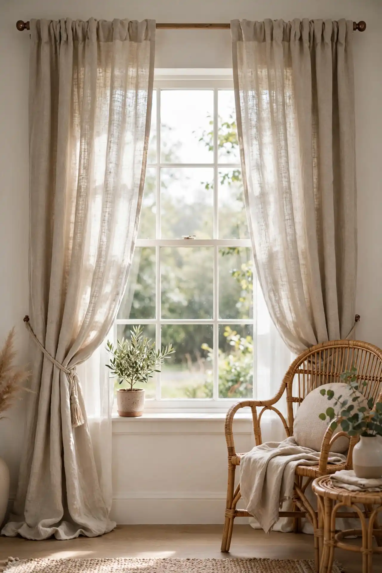 24 Afro Boho Living Room Ideas You Need to Try 19 Textured Curtains