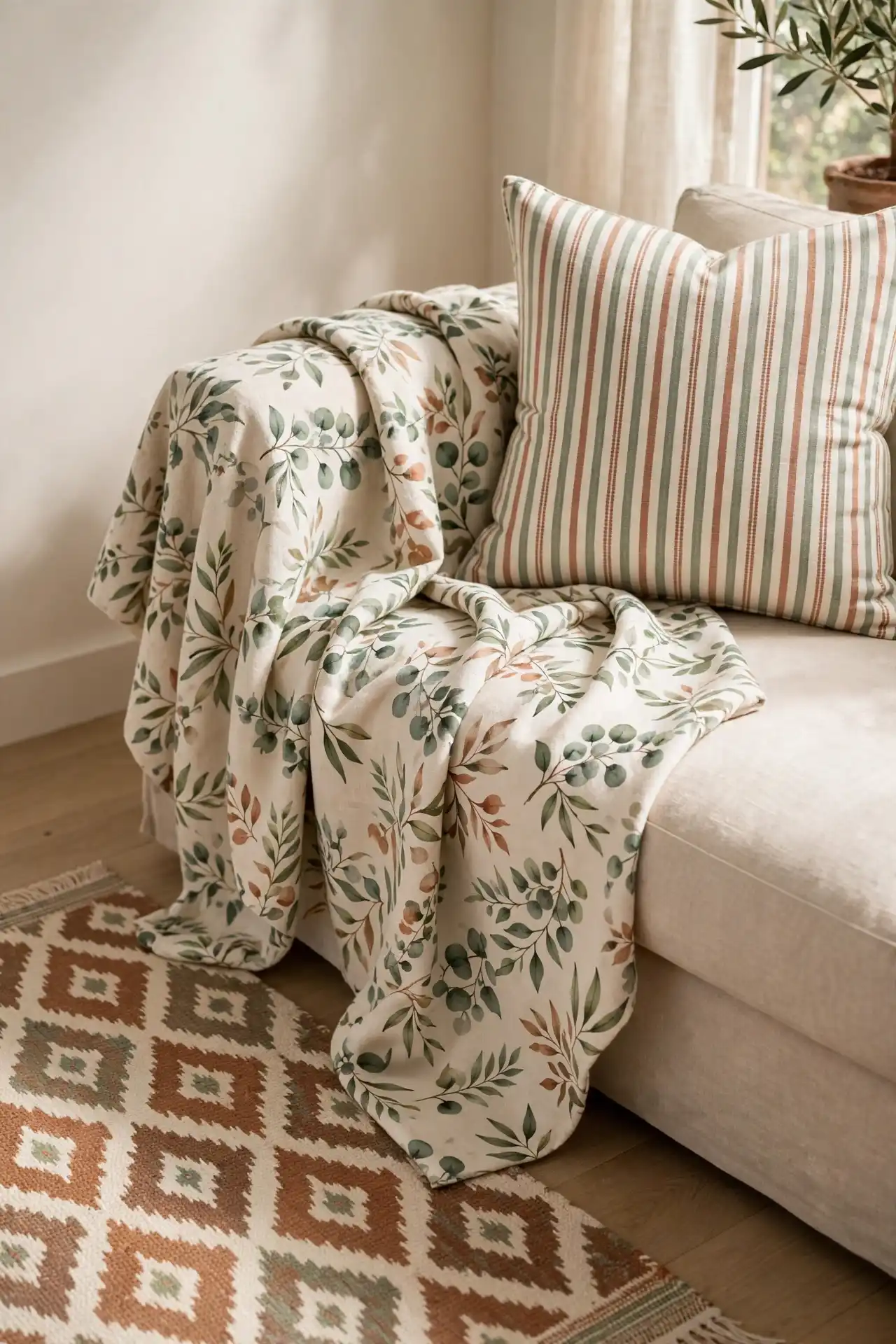24 Afro Boho Living Room Ideas You Need to Try 15 Three Print Pattern Rule