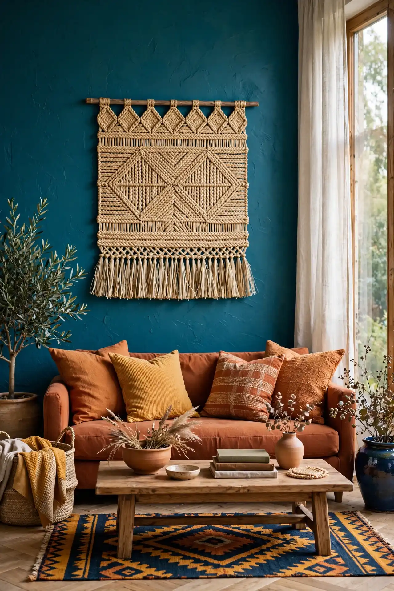 Woven Raffia Wall Hanging