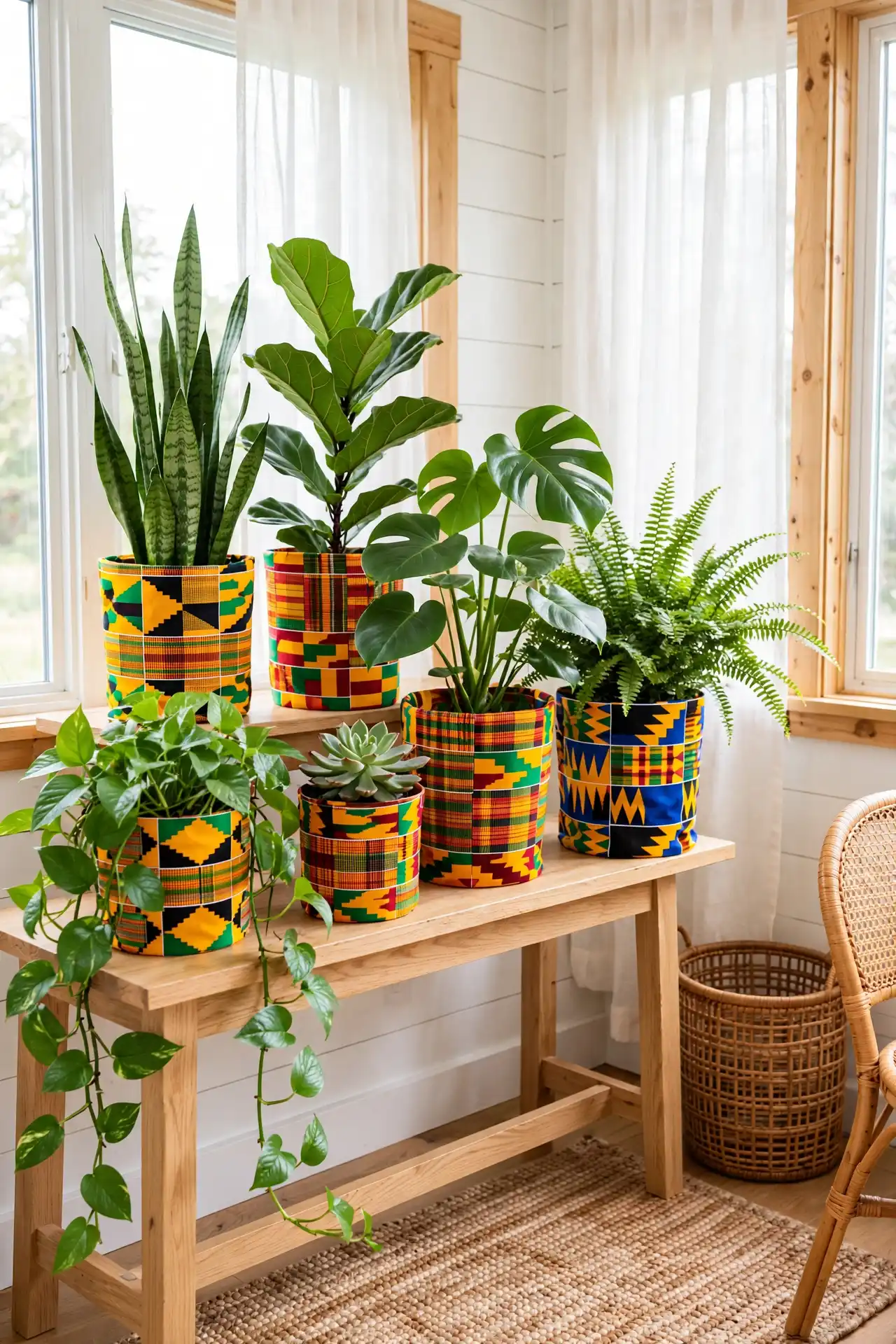 Wrapped planters