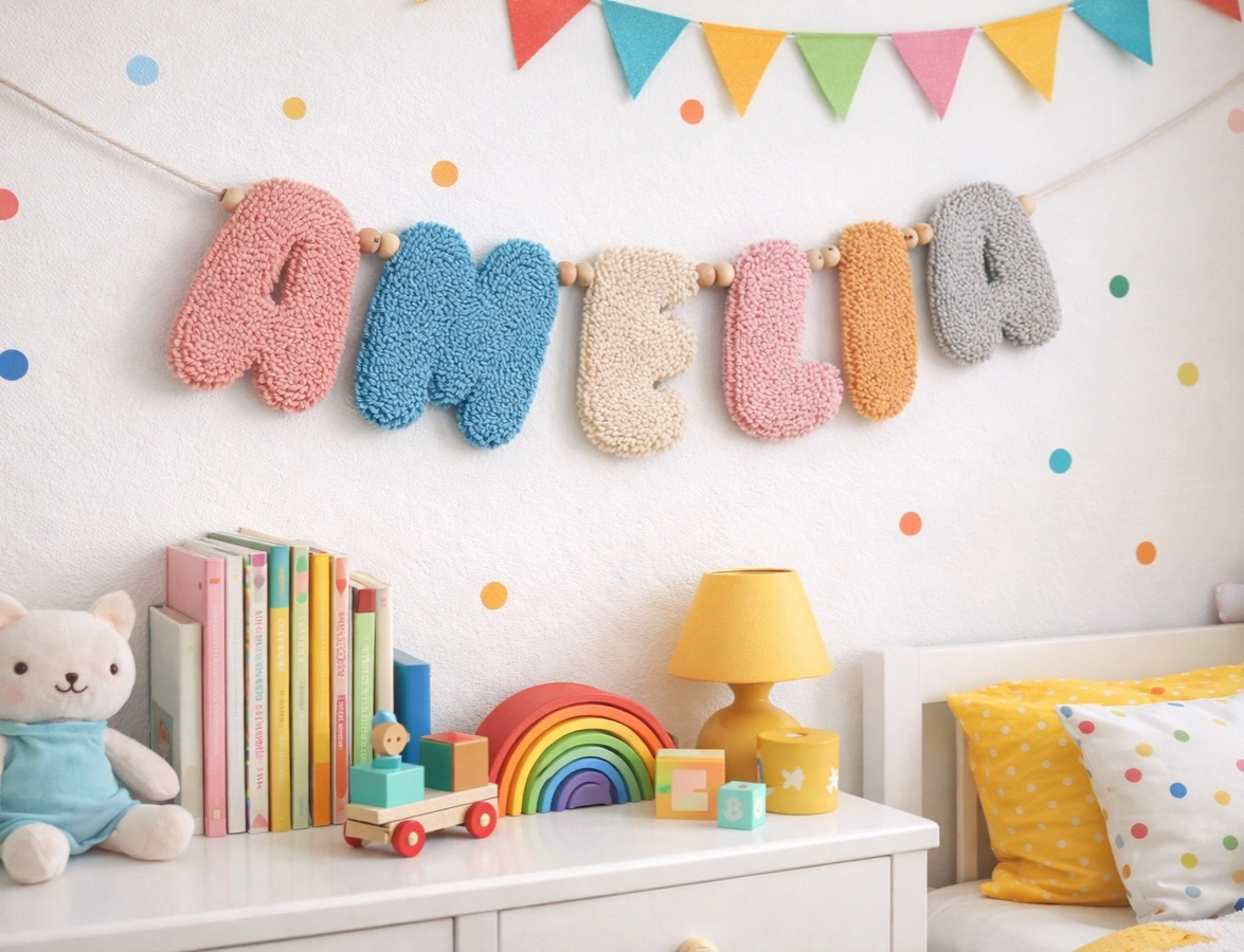 11 Punch Needle Nursery Decor Ideas You Can Make Before Baby Arrives 4 baby name punch needle