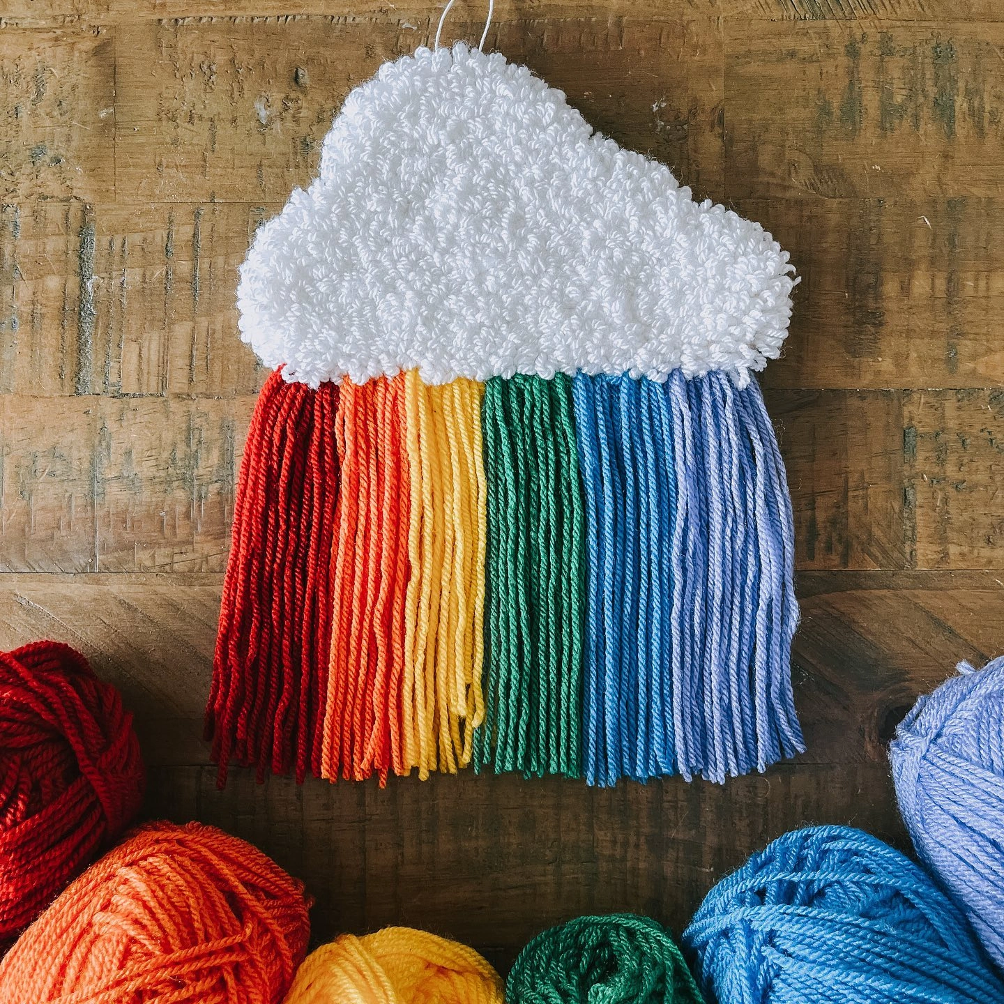 11 Punch Needle Nursery Decor Ideas You Can Make Before Baby Arrives 3 punch needle clouds