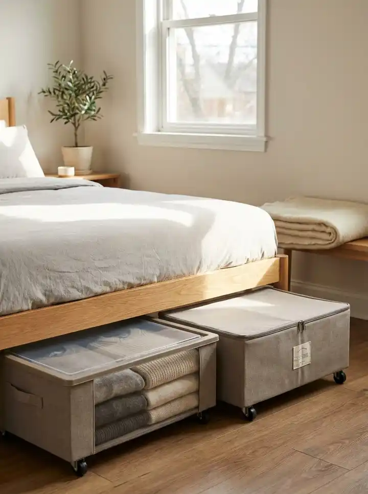 16 Under-Bed Storage Ideas That Actually Keep Things Tidy 16 underbed storage bins